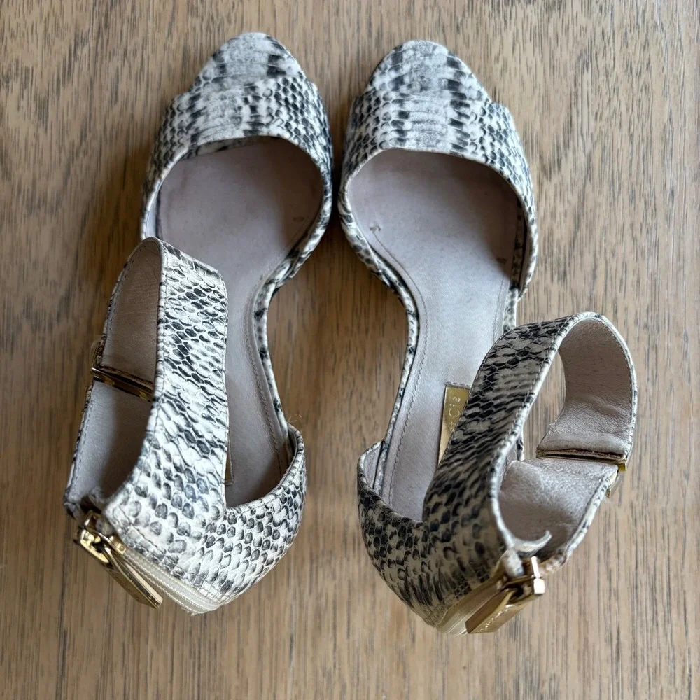 $150 LOUISE ET CIE Gordon Python Snakeskin Leather Stiletto Heels SIZE 10M EUC - Picture 9 of 15